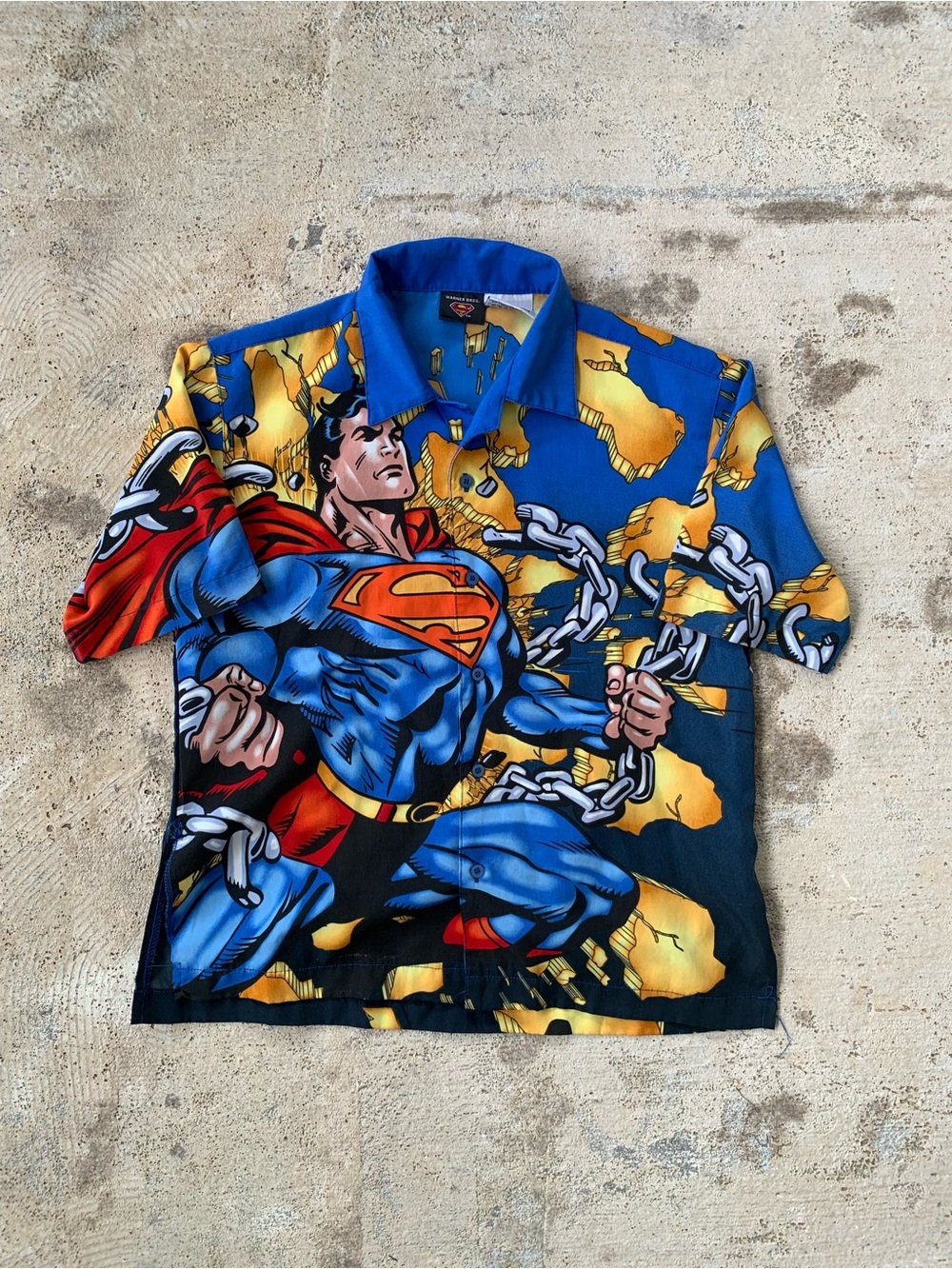 Y2K Superman Graphic Short-Sleeve Shirt